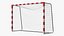 Handball Goal Post with Net Red White