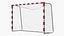 Handball Goal Post with Net Red White