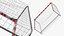 Handball Goal Post with Net Red White
