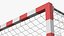 Handball Goal Post with Net Red White