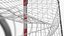 Handball Goal Post with Net Red White