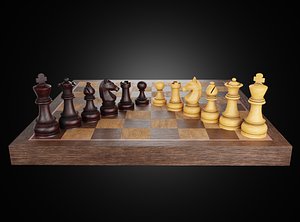 Set of wooden chess