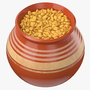 3D ceramic pot wheat