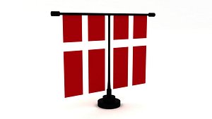 3D Flag of Denmark