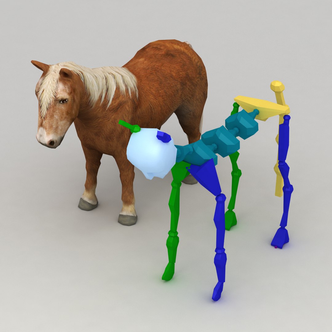 3d Rigged Pony Model