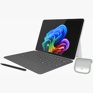 Microsoft Surface Pro 12 inch Platinum Rigged Animated
