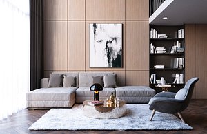 3D interior render corona