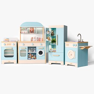 3D Collection of children toys Kitchen