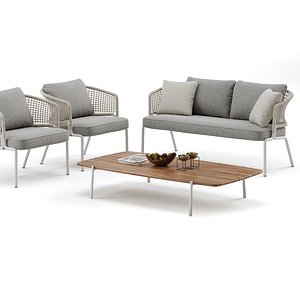 Outdoor Garden Woven Lounge Set Tribu