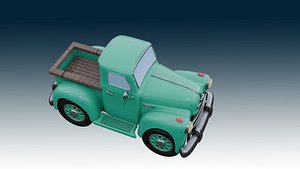 Stylized toon truck 3D model