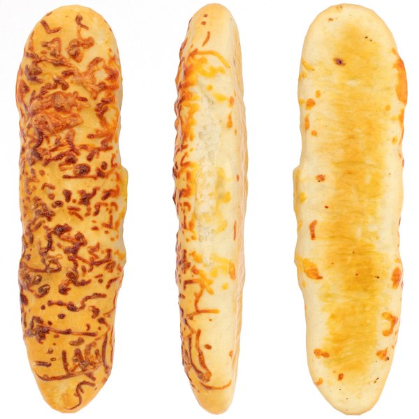 3D scanned long cheese bun