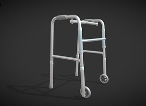 3D model old man walker aids