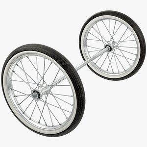 Spoked Wheels with Axis V1 3D model