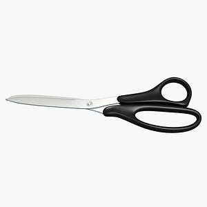 3d model scissors black handles