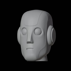 3D model Robot Head 3D Print Model Character Bust