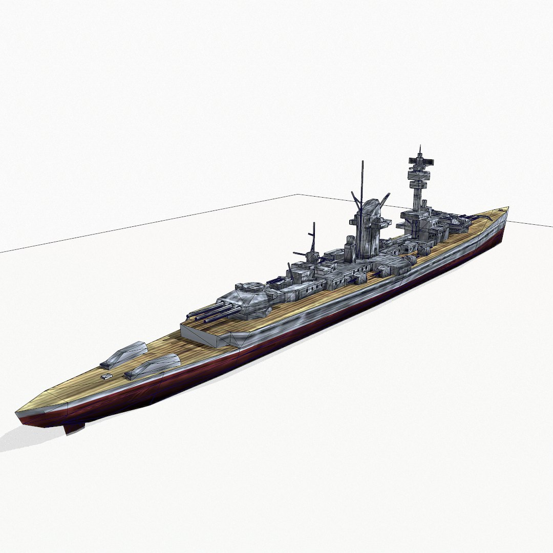 3d model armored cruiser