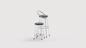 Bar chairs chrome and graphite