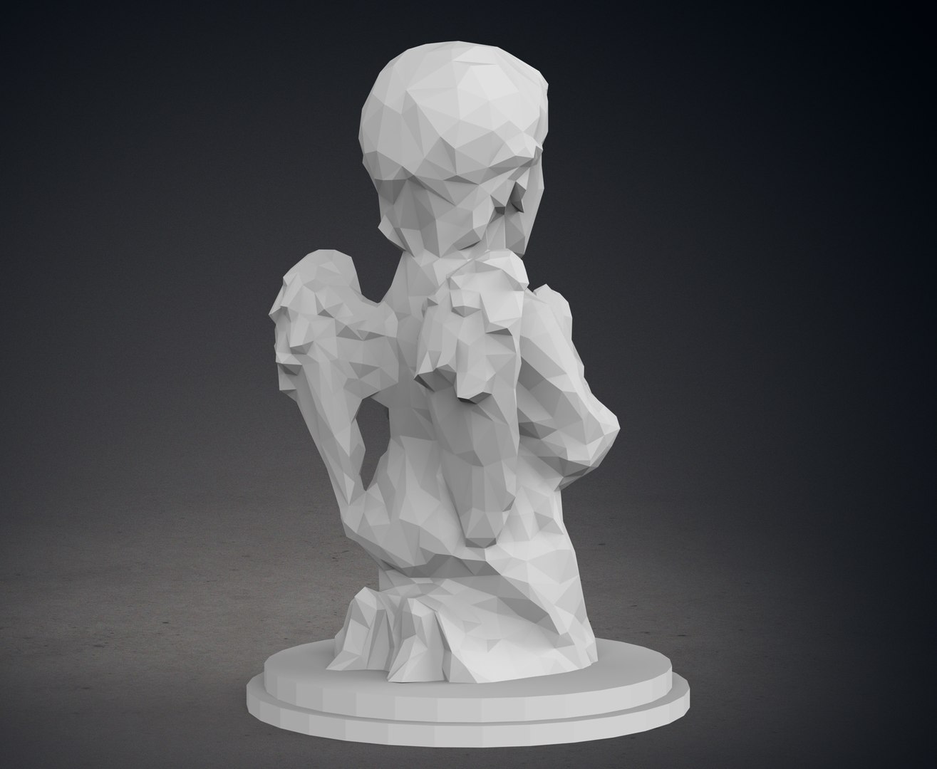 Low Poly Praying Angel Statue 3D model https://p.turbosquid.com/ts-thumb/Tg/cLoVhB/MM/z06/jpg/1715264385/1920x1080/fit_q87/e2743df824f706d598442b5d9106ed736e2843d0/z06.jpg
