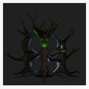 3D model Helloween Trees Set Rigged