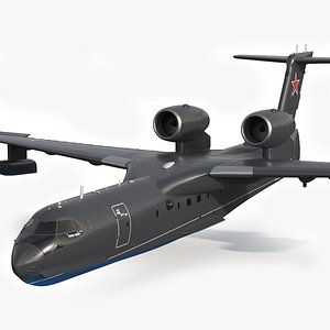 Be 200 Amphibious Aircraft Rigged for Cinema 4D