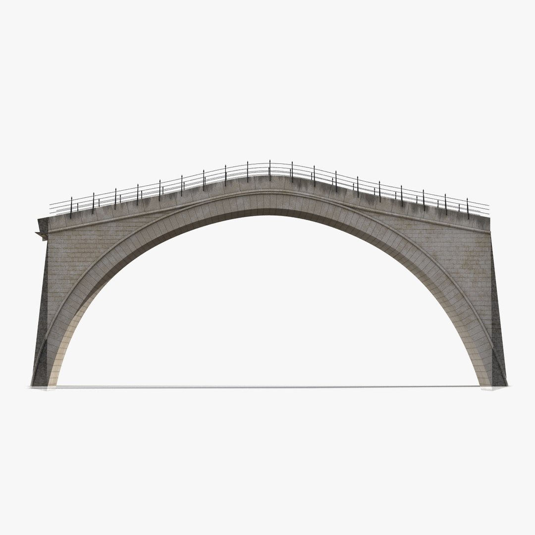 Ottoman Bridge Stari Most 3D model preview