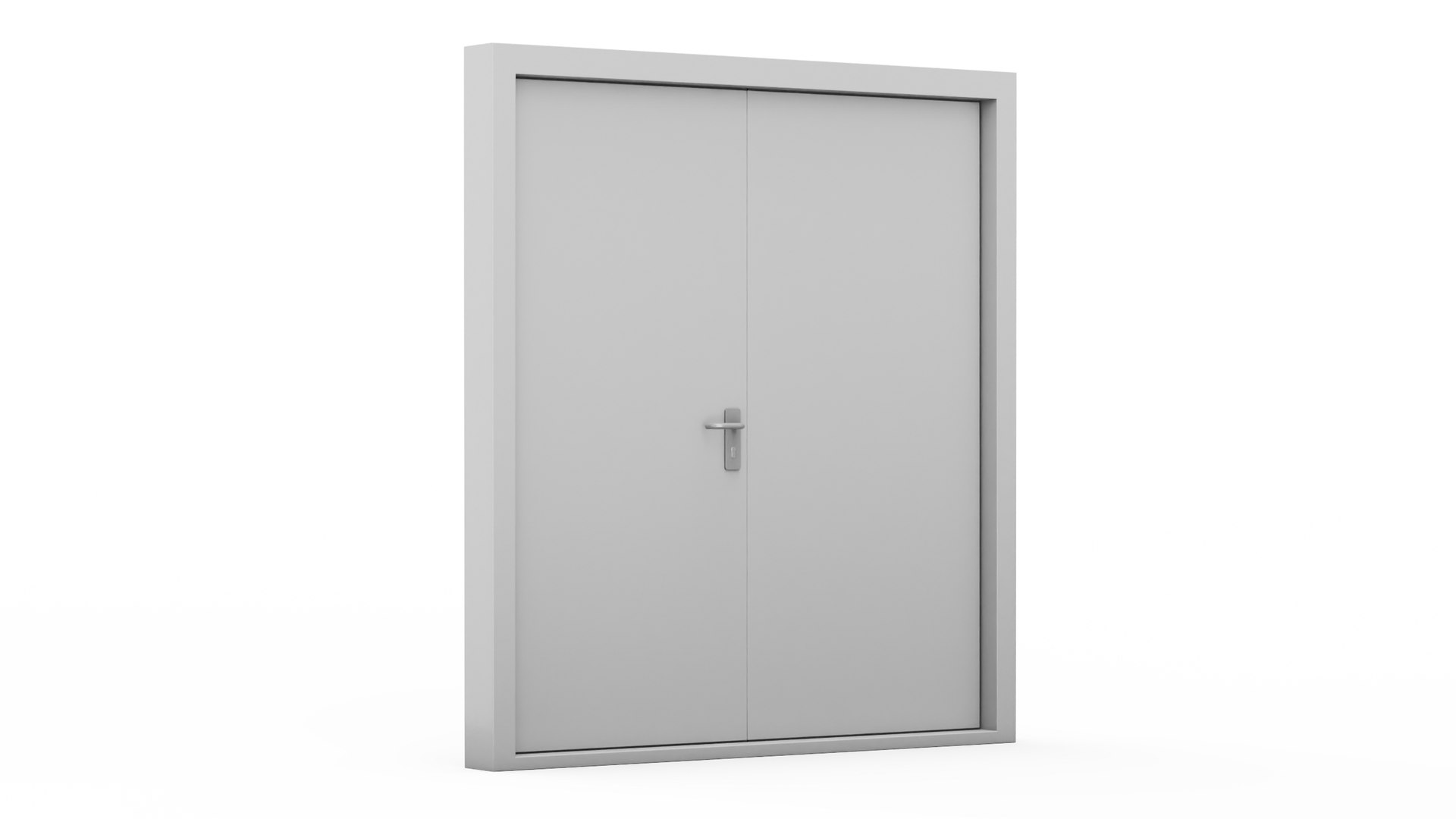 Exit Emergency Doors Grey 3D model preview