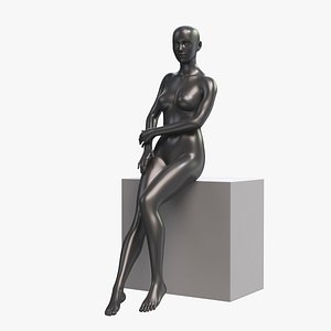 3D Mannequin Female 001 Pose 02 model