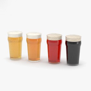 pint beer glass 3D model