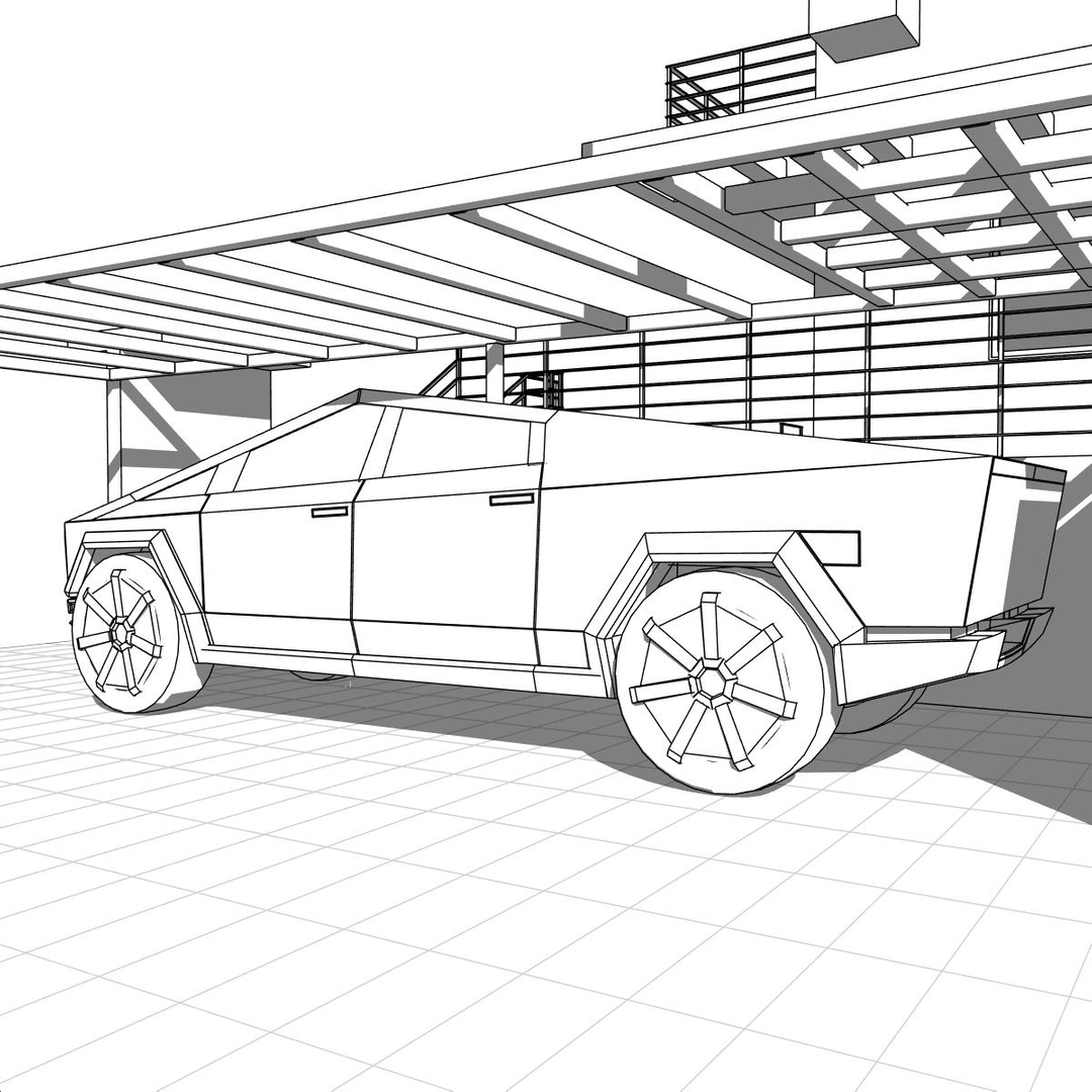 Tesla Cybertruck Revit Model - Detail Item3Dモデル - TurboSquid 2038186
