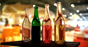 bottles wine glass 3d ma