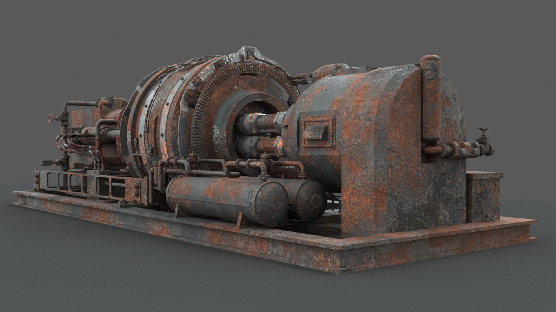3D Rusted Machinery Device - TurboSquid 1377627