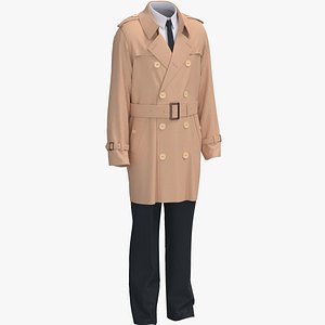 Trench Coat 2 Outfit 3D