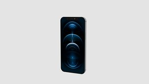 3D iPhone 12 Pro Silver model