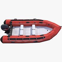Rigid-Hulled Inflatable Boat with Motor