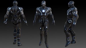 Iron Man Stealth Suit 3D Model Game Ready Fully Rigged 3D model