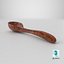 Realistische Holzkelle PBR 3D-Modell