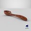 Realistische Holzkelle PBR 3D-Modell