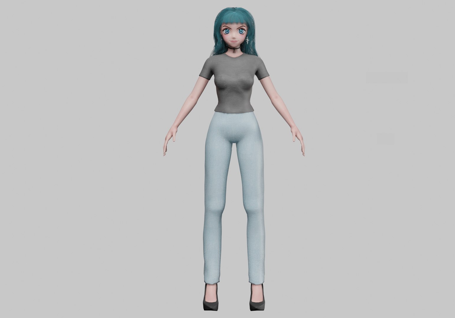 Basic Anime Girl V33514 3D - TurboSquid 2271976