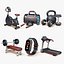 3D Gym Equipment Pack model