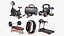 3D Gym Equipment Pack model