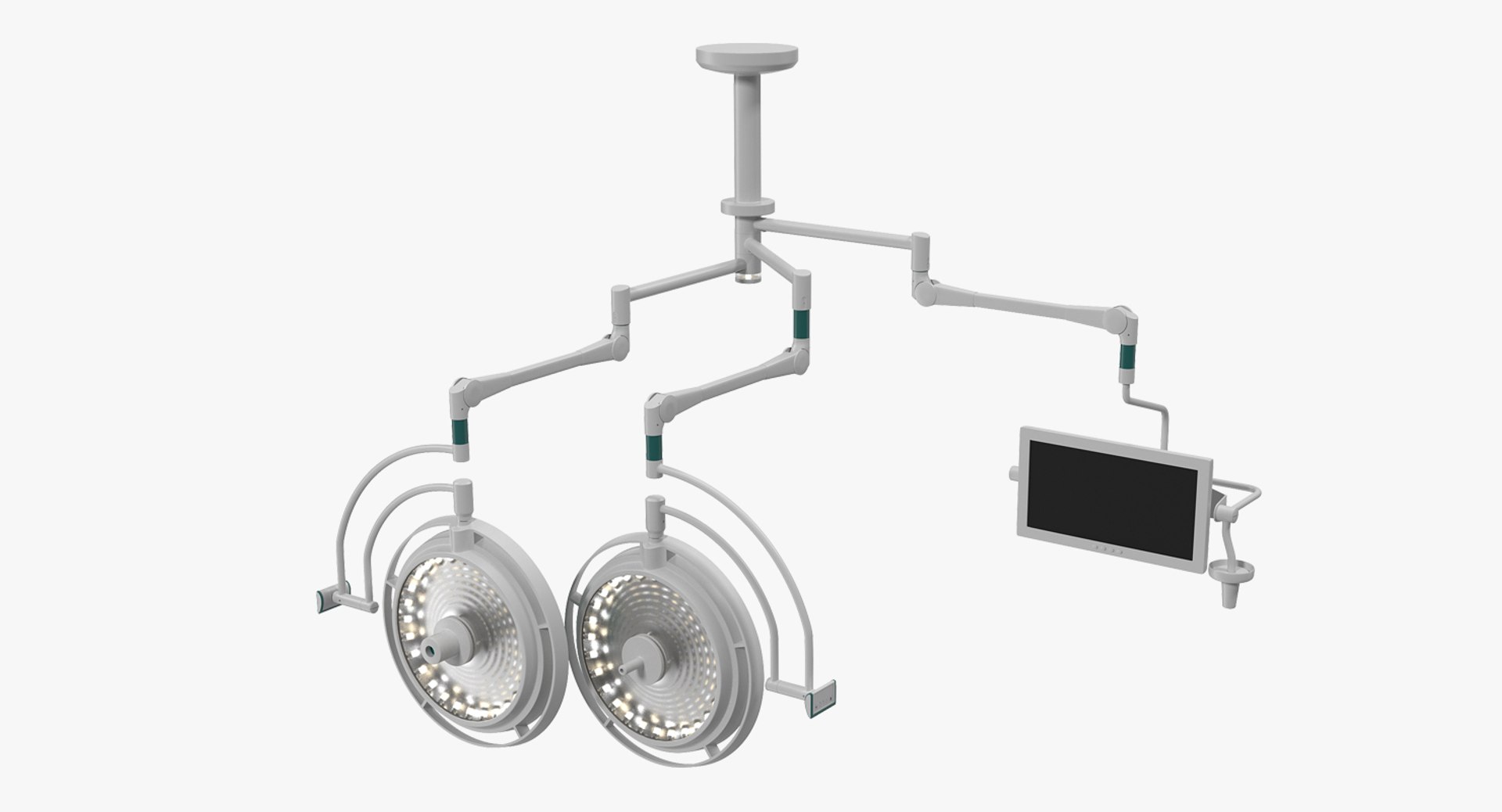 Ceiling Mount Surgical Lighting System Generic 3D Model 3D model preview