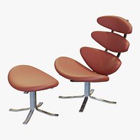 Corona Chair and Ottoman