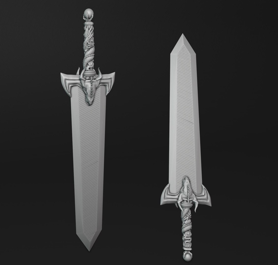 Dragon Slayer Sword Model Turbosquid 2130456 8249