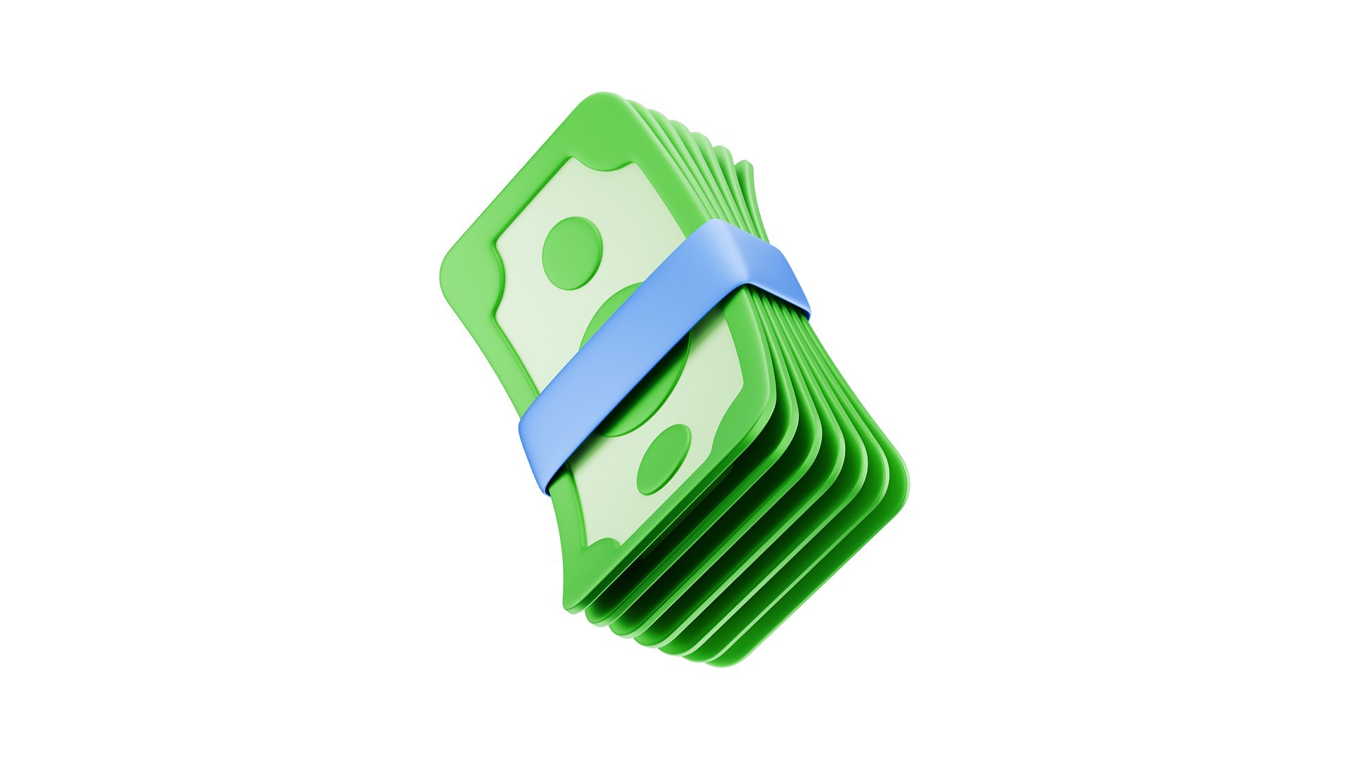 Banknote Basic Stack Strapped Icon Model - TurboSquid 2515353