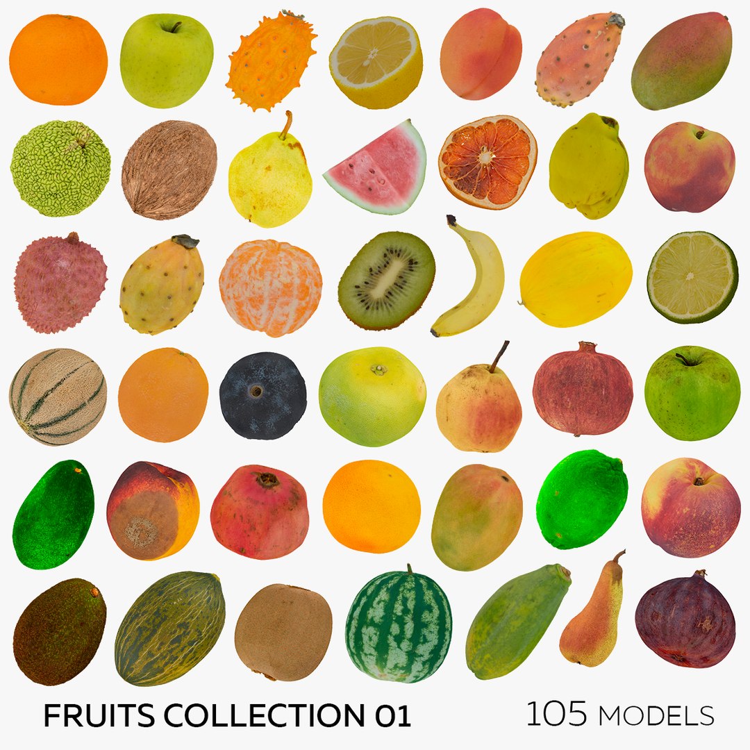 3D model Fruits Collection 01 - 105 models RAW Scans https://p.turbosquid.com/ts-thumb/Th/KdbzRr/tK/square1/jpg/1643285353/1920x1080/fit_q87/044dd1d316bca3a0df2c38c19e109ebec957a00f/square1.jpg