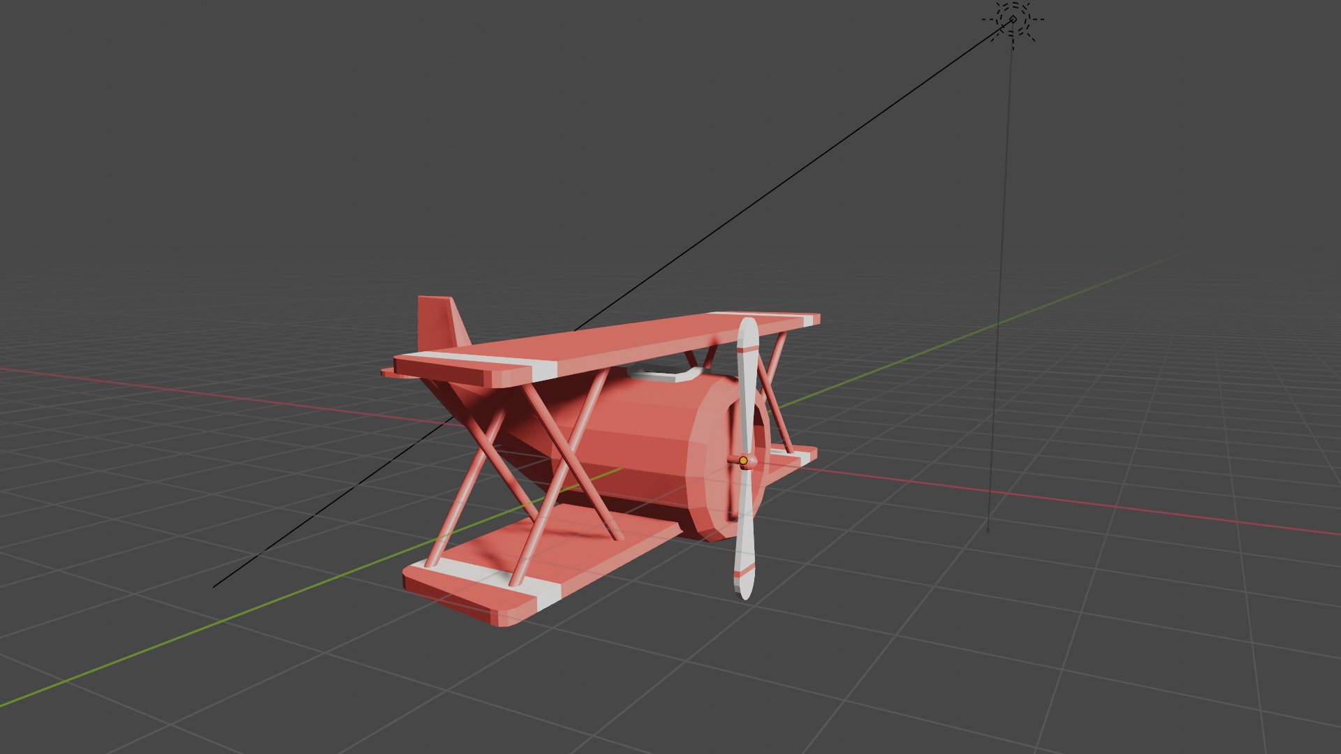 Low Poly Cartoon Biplane 3D Model - TurboSquid 2463076