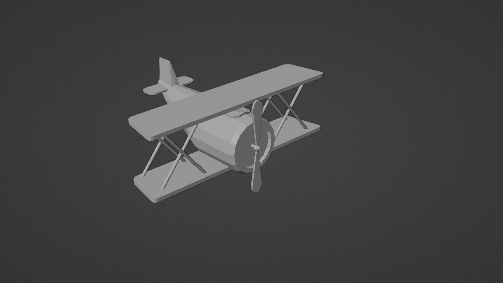 Low Poly Cartoon Biplane 3D Model - TurboSquid 2463076