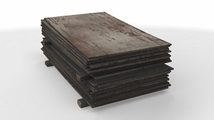 damaged plates 3D model