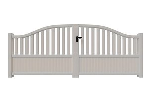 White arc gate for house 3D model