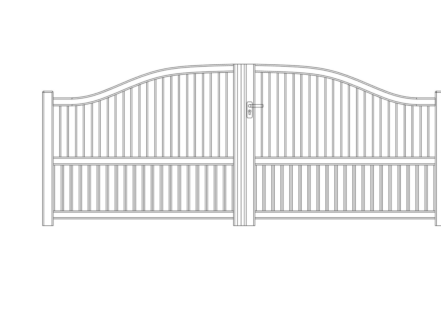 White arc gate for house 3D model - TurboSquid 1964892